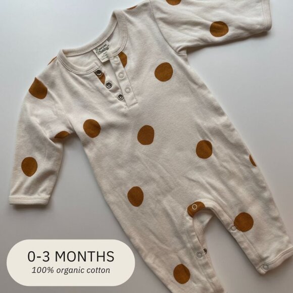 Nature Baby Henley Bodysuit (0-3 Months) - Picture 1 of 6